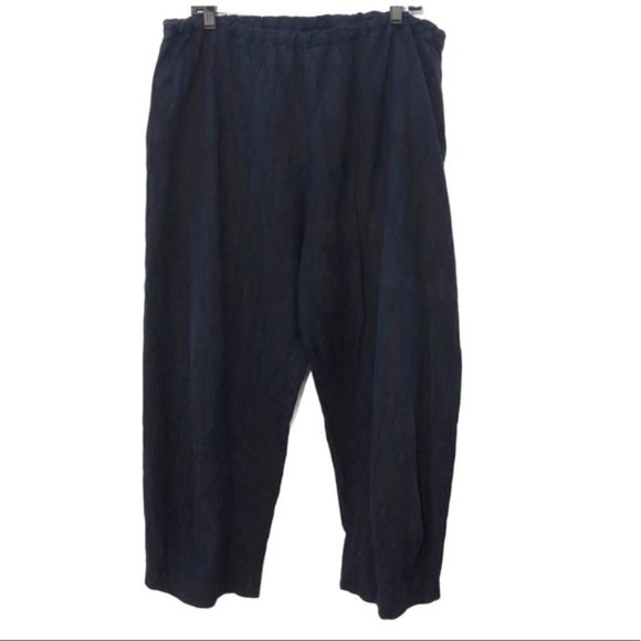 Niche Pants - Niche Vintage Linen Blend Cropped Pants Black